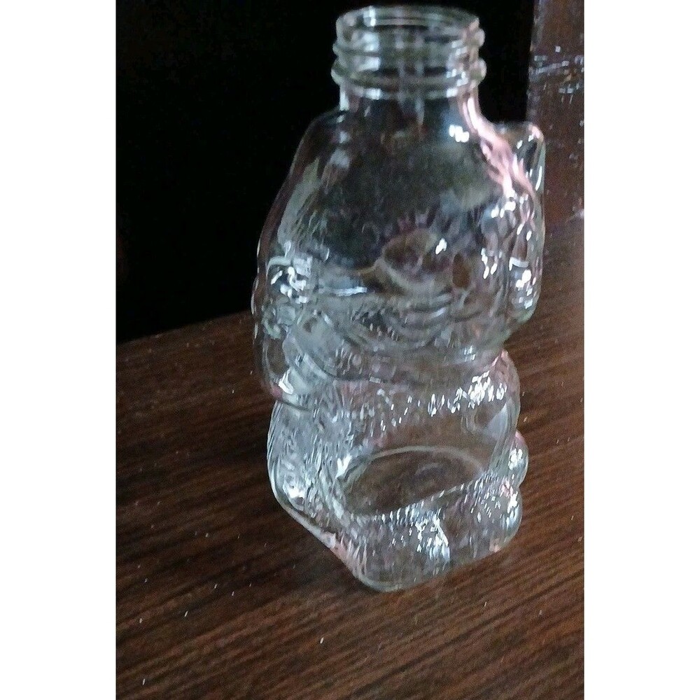 Vintage Grapette Kitty Cat Glass Syrup Bottle Coin Bank